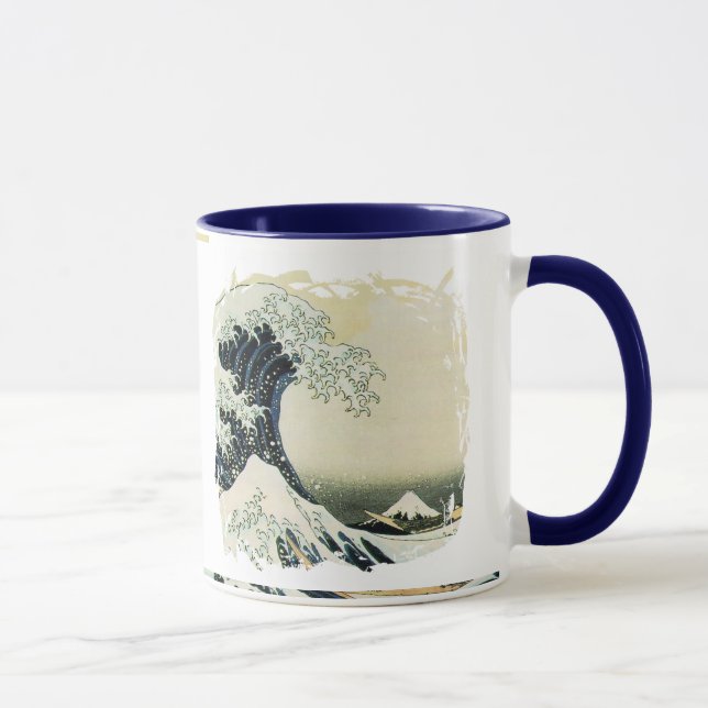 Mug Conception de peinture de vague de Japonais (Droite)