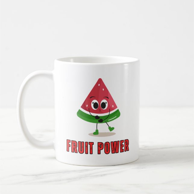 Mug Conception de personnage de pastèque mignonne Frui (Gauche)