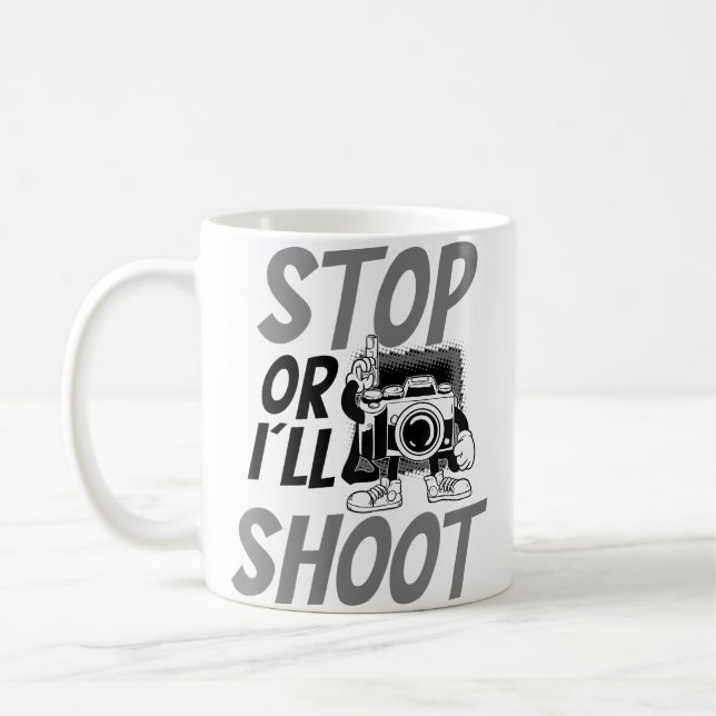 Mug Conception de photographie Arrêtez ou je tire (Gauche)
