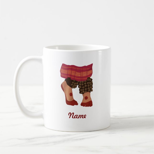 Mug Conception de pieds de danseurs de Bharatanatyam p (Gauche)