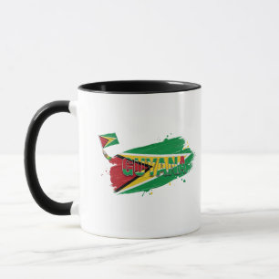 Mug Conception de pinceau de peinture guyanienne   Fie