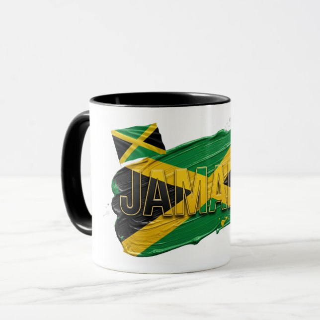 Mug Conception de pinceau de peinture jamaïcain | Fier (Devant gauche)
