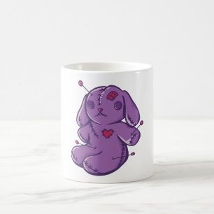 Mug Conception de poupée lapin vaudou mignonne et effr