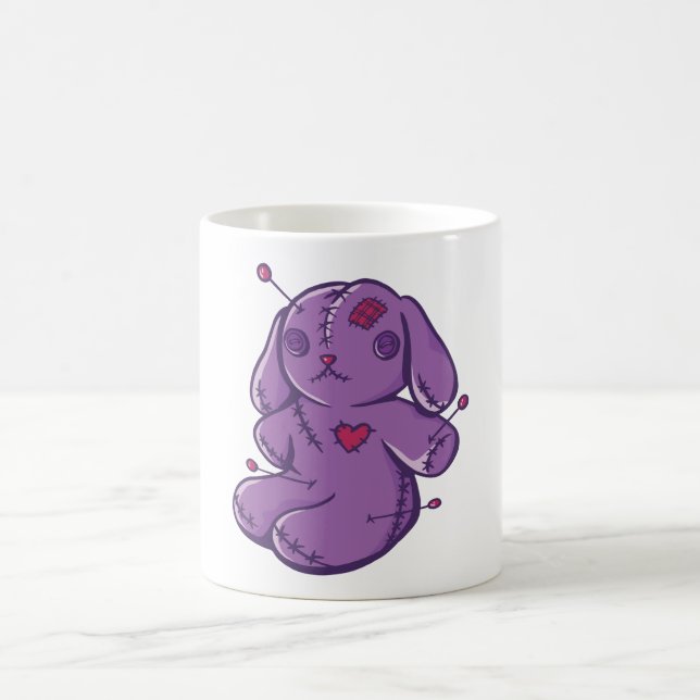 Mug Conception de poupée lapin vaudou mignonne et effr (Centre)