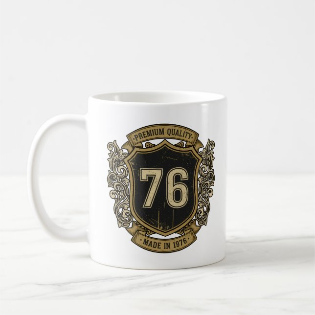 Mug Conception de qualité supérieure faite en 1976 ave (Gauche)