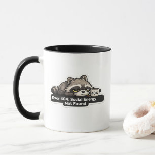 Mug Conception de Raton Laveur d'erreur 404 Énergie So