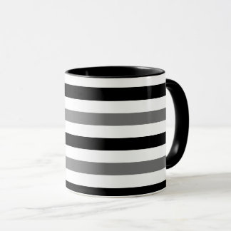 Mug Conception de rayures noires et blanches Ahs