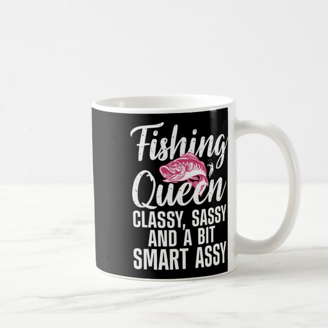 Mug Conception de reine de pêche drôle pour les femmes (Droite)