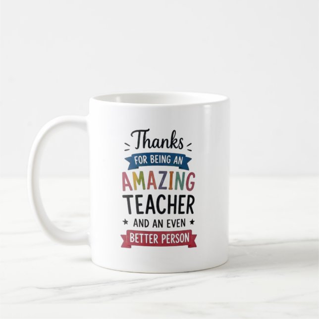 Mug Conception de remerciement personnalisée pour un e (Gauche)