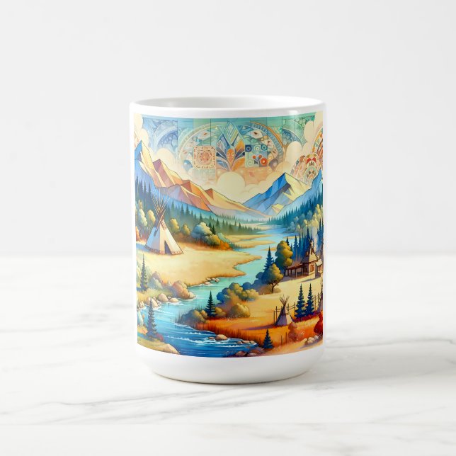 Mug Conception de rituel quotidien symbolique de la Va (Centre)