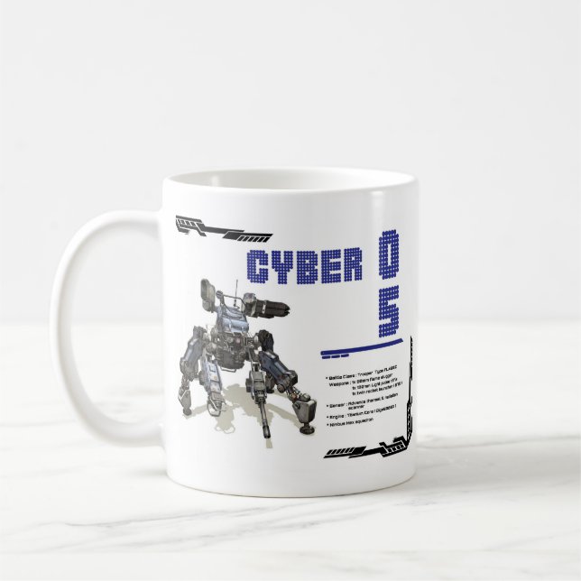 Mug Conception de robots Cyber 05 Mech (Gauche)