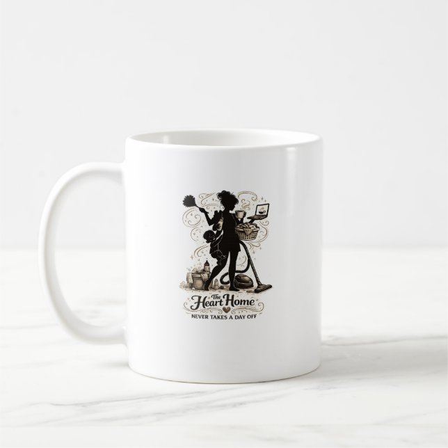Mug Conception de silhouette de citation de maman au c (Gauche)