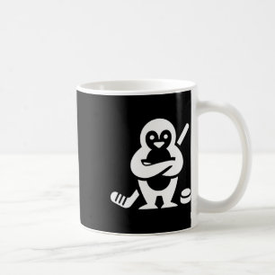 Mug Conception de silhouette de hockey de manchot déte