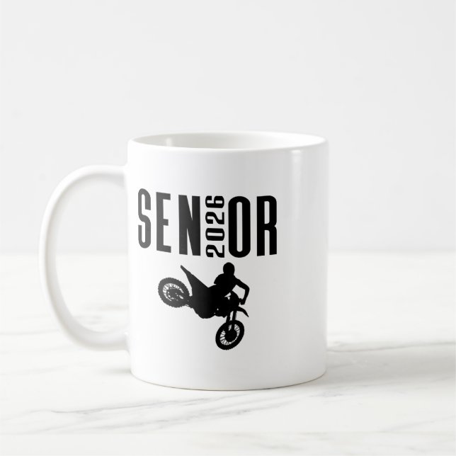 Mug Conception de silhouette de motocross senior 2026  (Gauche)