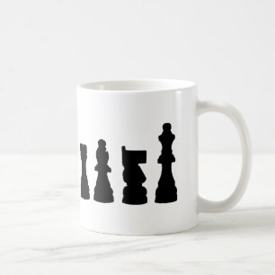 Mug Conception de silhouette de pièce d'échecs