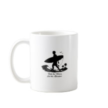 Conception de silhouette de surf Ride The Waves Ad