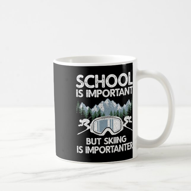 Mug Conception de ski drôle pour hommes femmes skieur  (Droite)