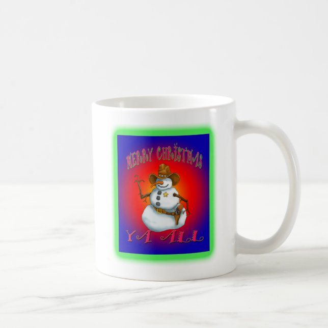 Mug Conception de Snowman coloré western Howdy (Droite)