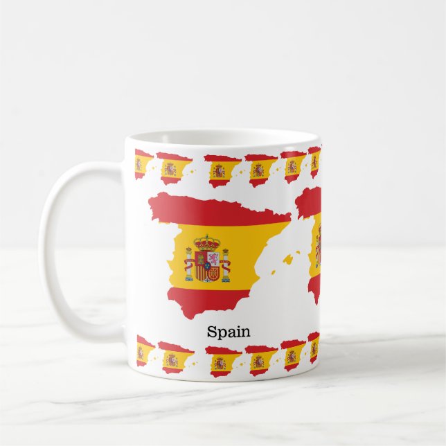Mug Conception de souvenir de drapeau d'Espagne dans u (Gauche)