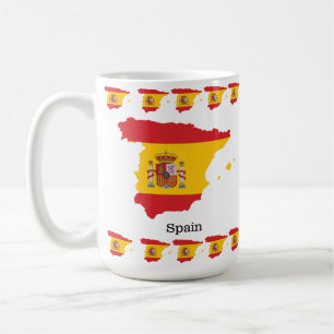 Mug Conception de souvenir de drapeau d'Espagne dans u