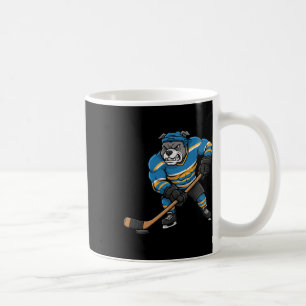 Mug Conception de sport de chien de joueur de hockey P
