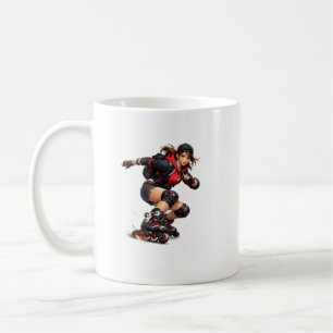 Mug Conception de sports de patinage en ligne dynamiqu