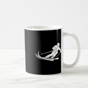 Mug Conception de sports d'hiver silhouette de ski min