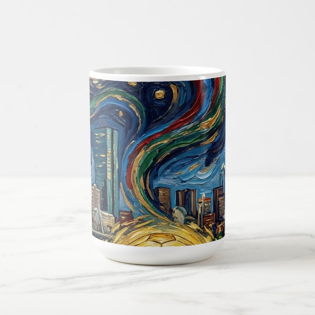 Mug Conception de stade Skyline Football Art de Boston (Centre)