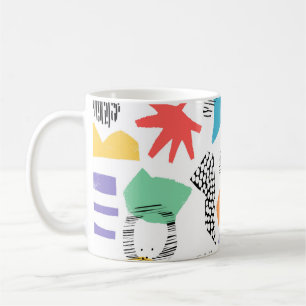 Mug Conception de surface dessinée à la main. Memphis