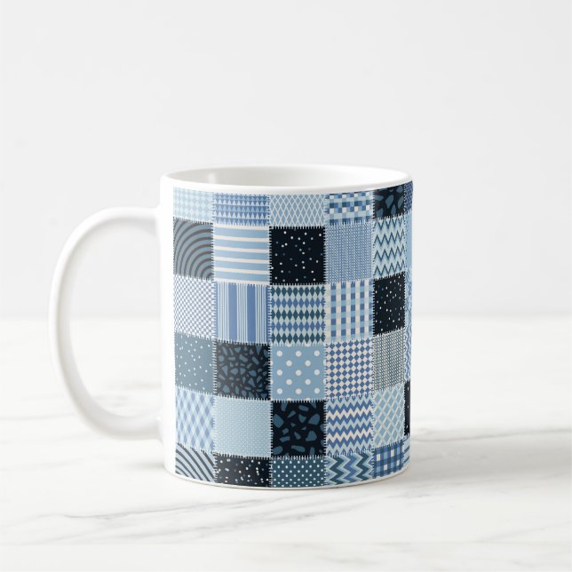 Mug Conception de surfaces composées. Motif de patchwo (Gauche)