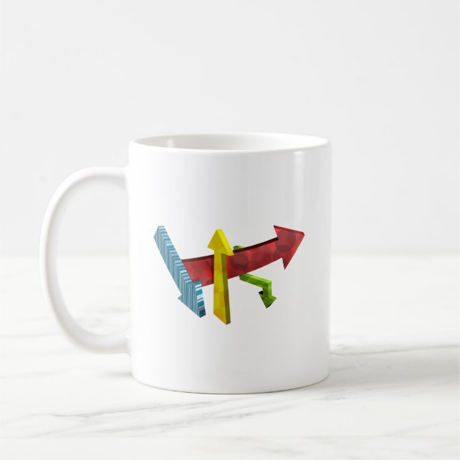 Mug Conception de symboles de flèches | Graphisme mode (Gauche)