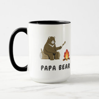 Mug Conception de T-Shirt d'art de feu de camp Papa Be