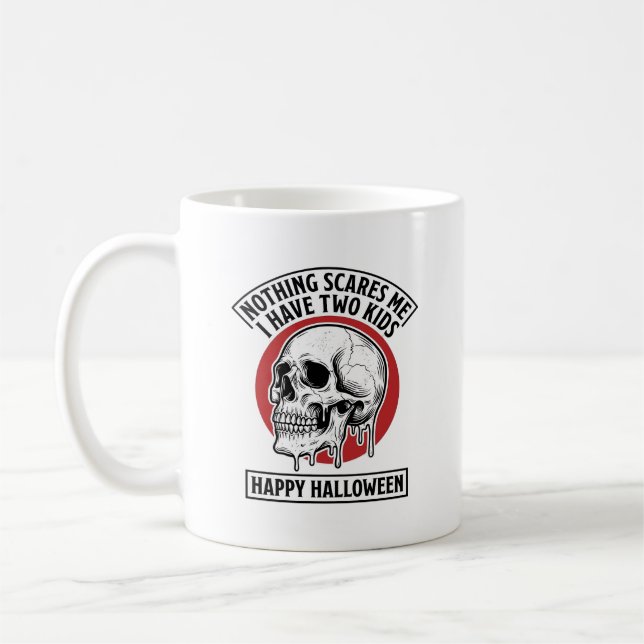 Mug Conception de t-shirt de crâne de deux enfants drô (Gauche)