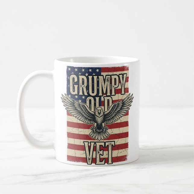 Mug Conception de T-shirt de drapeau d'aigle patriotiq (Gauche)