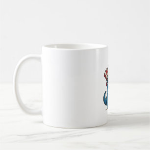 Mug Conception de T-shirt de feu d'artifice de T-Rex p