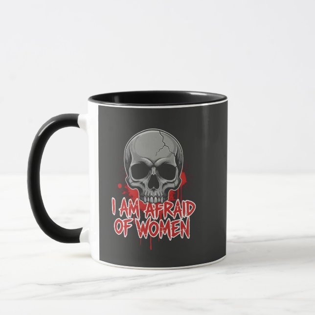 Mug Conception de T-Shirt Peur des Femmes (Gauche)