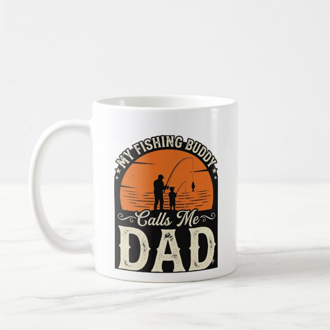 Mug Conception de T-shirt pour papa, compagnon de pêch (Gauche)