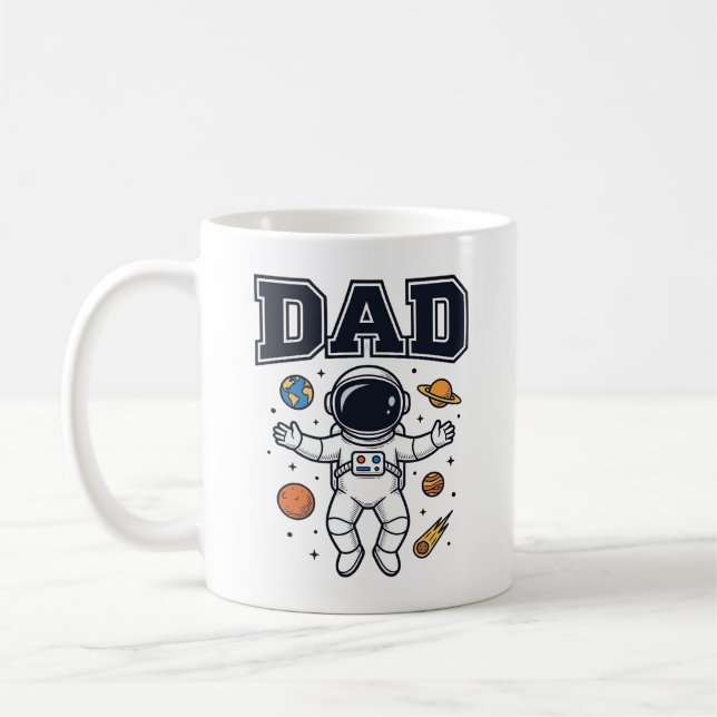 Mug Conception de T-shirt Vector Space Astronaute Papa (Gauche)