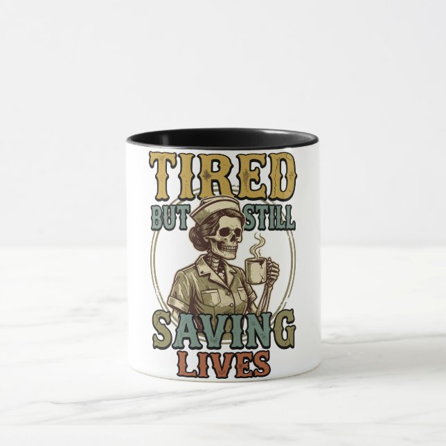 Mug conception de t-shirt vintage en détresse (Centre)