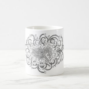 Mug Conception de tangles en noir et blanc "Relax your