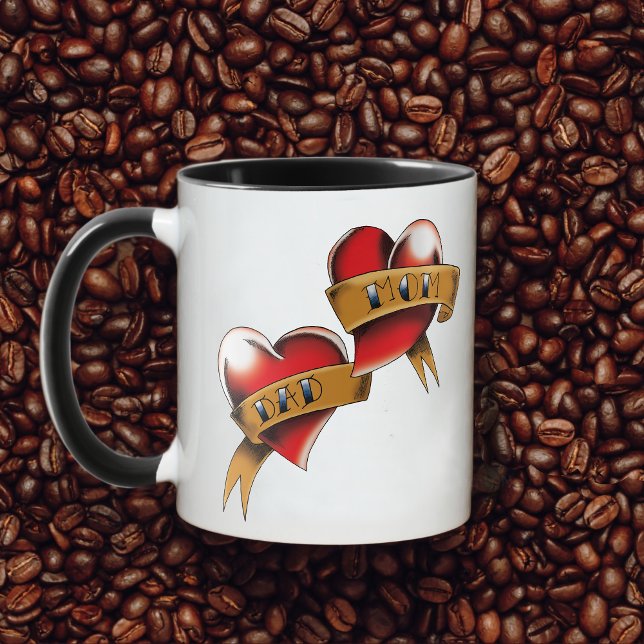 Mug Conception de tatouage de bannière traditionnelle  (Créateur téléchargé)
