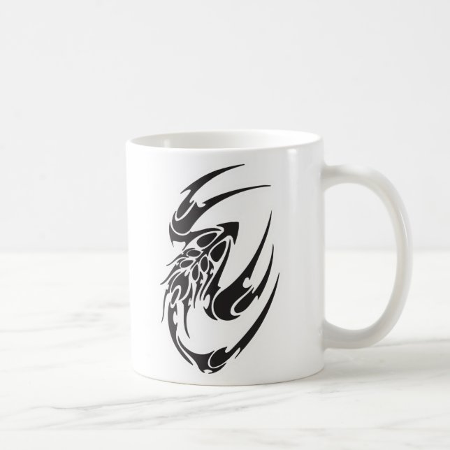 Mug Conception de tatouage de scorpion tribal (Droite)