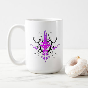 Mug Conception de tatouage tribal de masque abstrait -