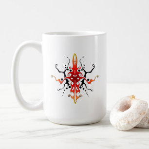 Mug Conception de tatouage tribal de masque abstrait -