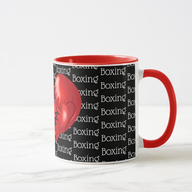 Mug Conception de texte grillé Boxe Conception de café (Droite)