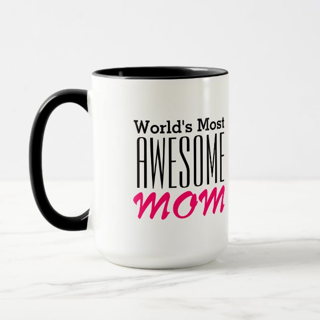 Mug Conception de texte MAMAN LA PLUS GÉNIALE AU MONDE (Gauche)