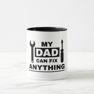 Mug Conception de texte Papa peut réparer n'importe qu