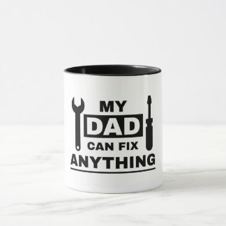 Mug Conception de texte Papa peut réparer n'importe qu