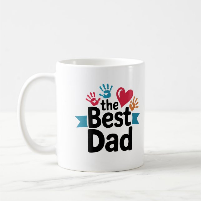 Mug Conception de texte pour le meilleur papa (Gauche)