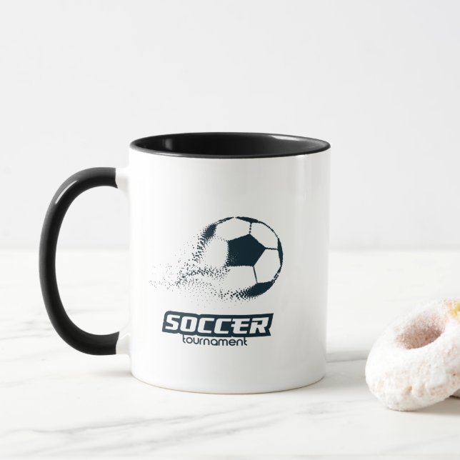 Mug Conception de Tournoi de Balle de Football de Part (Avec donut)